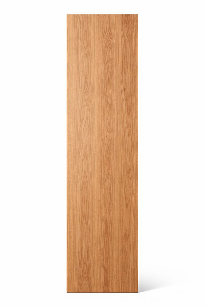Light oak slab front with natural grain